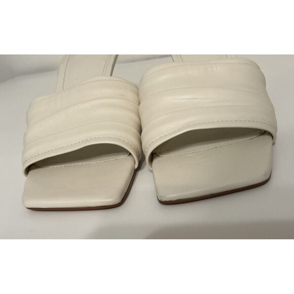 Marc Fisher ltd Caleno Leather Open Toe Kitten Heel Sandals Women Size 8 Ivory - Picture 8 of 8